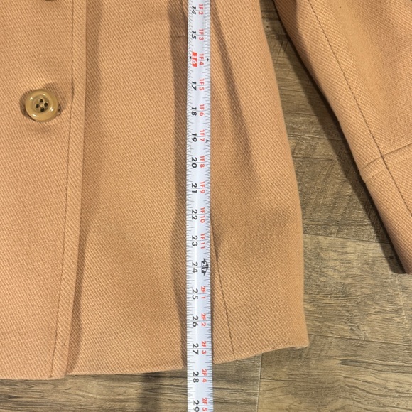 J. Crew Women's Tan Wool Blend Coat - Size 4 - Picture 9 of 11